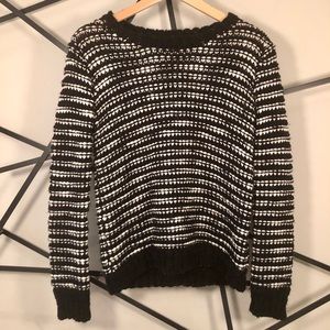 Black & White Wool-Blend Sweater